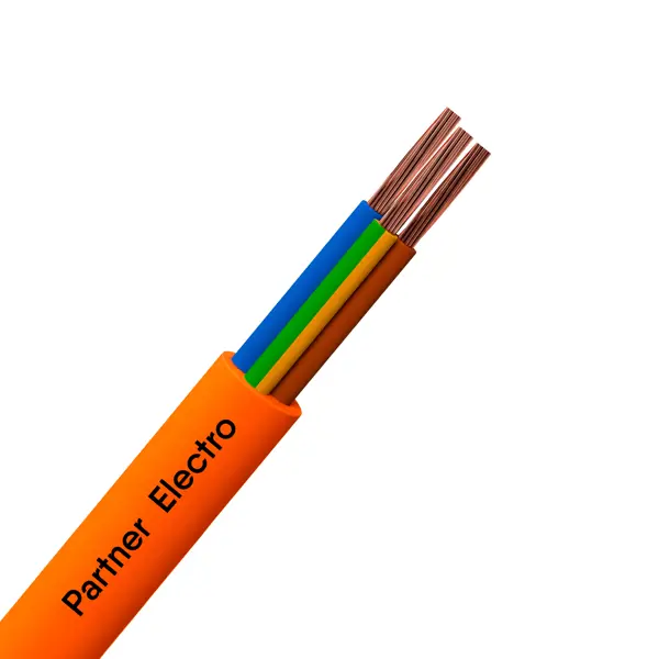 Провод Партнер-Электро ПВС 3x1.5 мм на отрез ГОСТ цвет оранжевый катушка для смотки кабеля защита про черно оранжевый