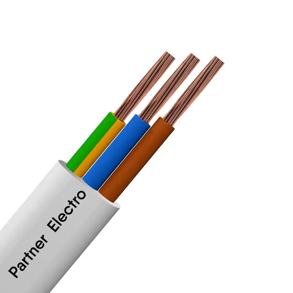 Провод Партнер-Электро ПУГВВ 3x2.5 мм 20 м ГОСТ цвет белый провод пвс 2х1 5 мм² 5 м медь гибкий гост tdm electric sq0118 0003