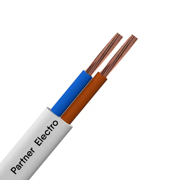 Провод Партнер-Электро ПУГВВ 2x2.5 мм 5 м ГОСТ цвет белый провод пвс 2х2 5 мм² 100 м медь гибкий гост tdm electric sq0118 0036