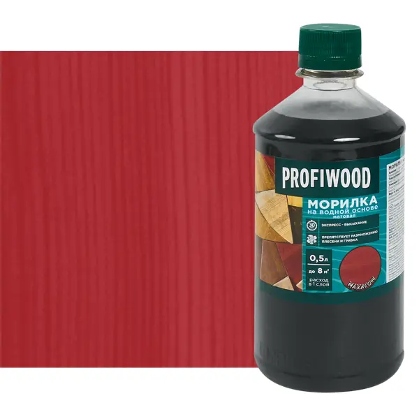 Морилка Profiwood матовая махагон 0.5 кг раствор деревозащитный profiwood фбс 255 10 кг