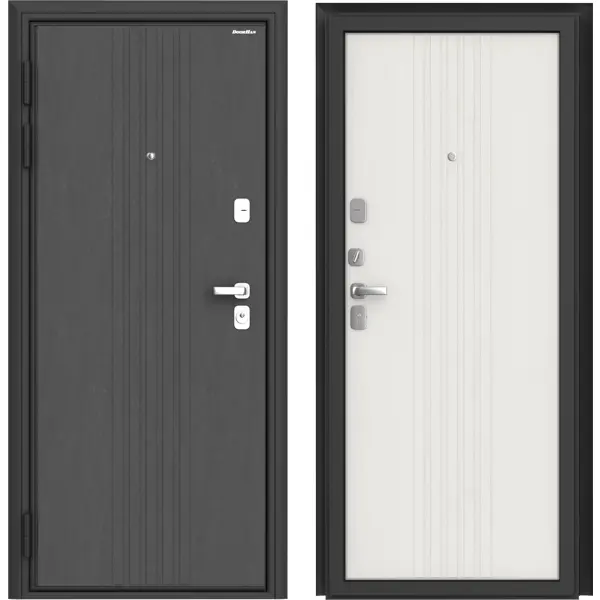 фото Дверь входная металлическая премиум лира 89x205 см левая белый doorhan