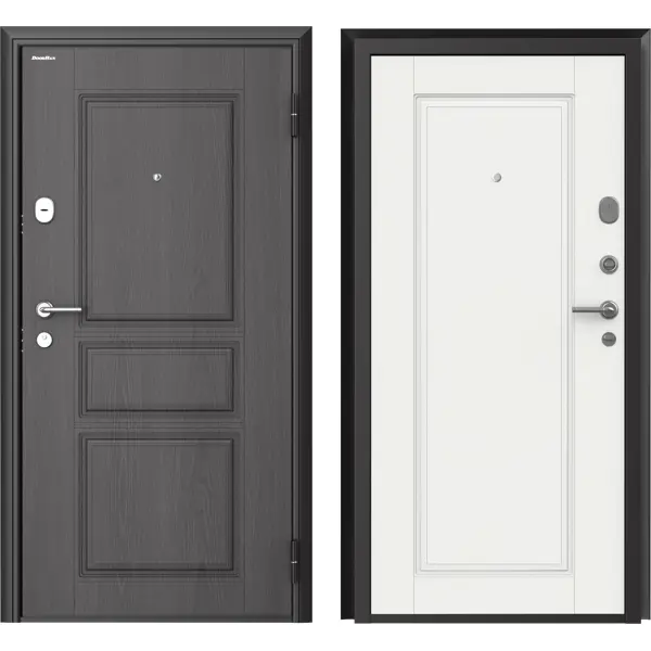 Дверь входная металлическая Премиум New 98x205 см правая белый ключница закрытая ночной город 26 5х31 5 см белый