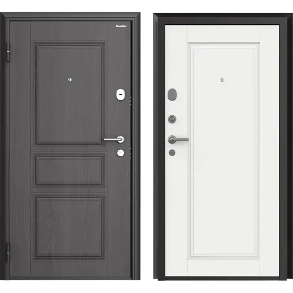 Дверь входная металлическая Премиум New 98x205 см левая белый кронштейн полка металлическая для dvb t2 приставок рэмо wall shelf s белый