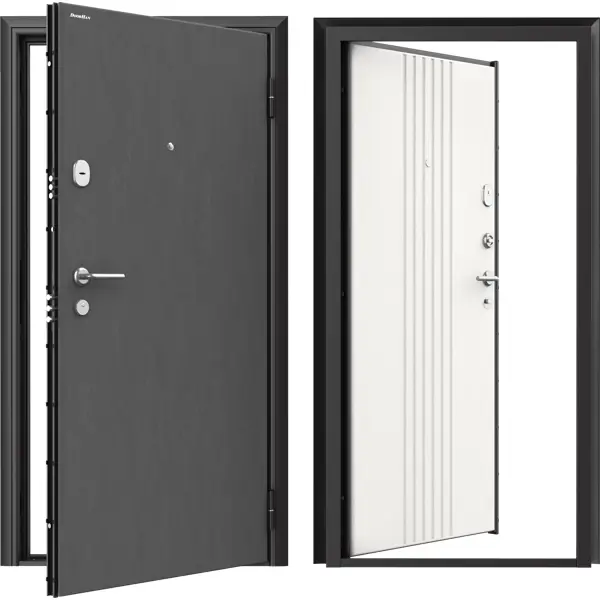 фото Дверь входная металлическая премиум new 98x205 см правая белый doorhan