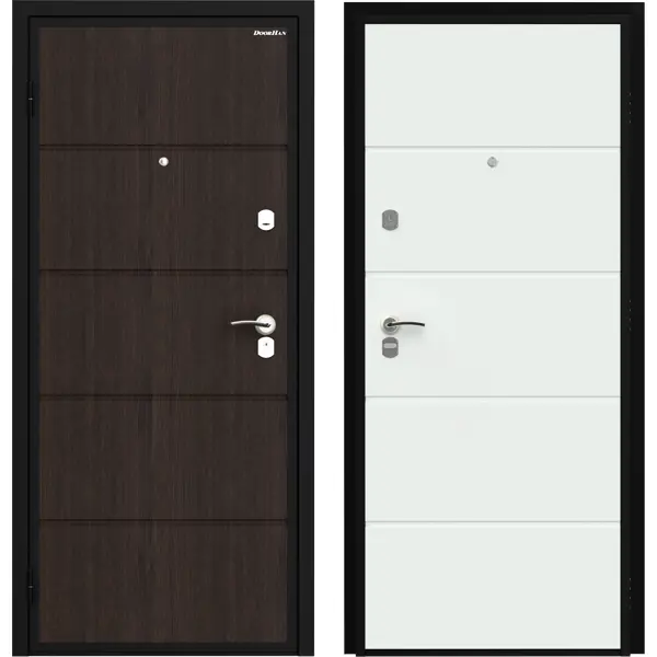 Дверь входная металлическая Оптим 98x205 см левая белый дверь входная металлическая doorhan эко 880 мм левая антик медь