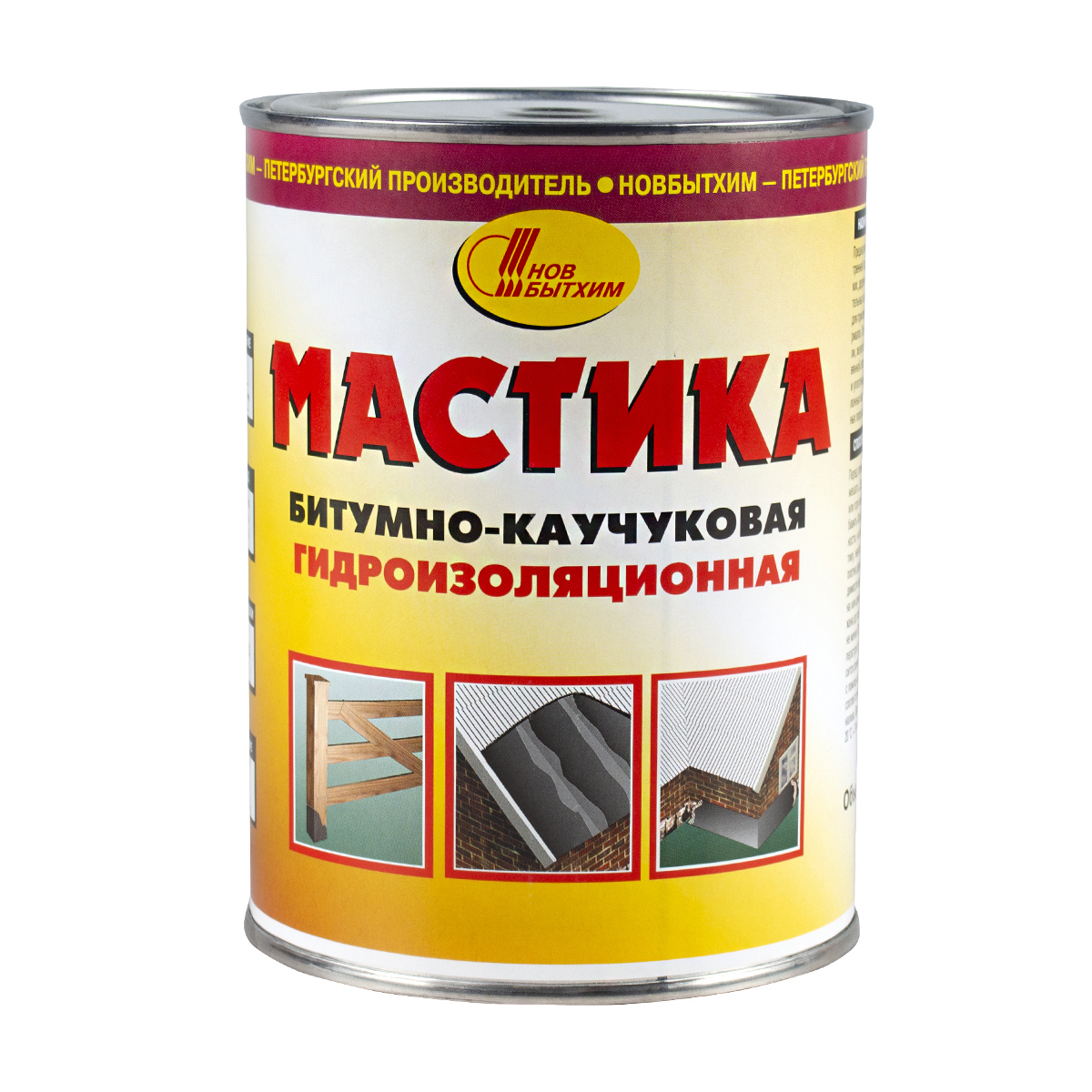 Мастика Битумно-Каучуковая Новбытхим 1 л ✳️ купить по цене 558 ₽/шт. в  Москве с доставкой в интернет-магазине Леруа Мерлен