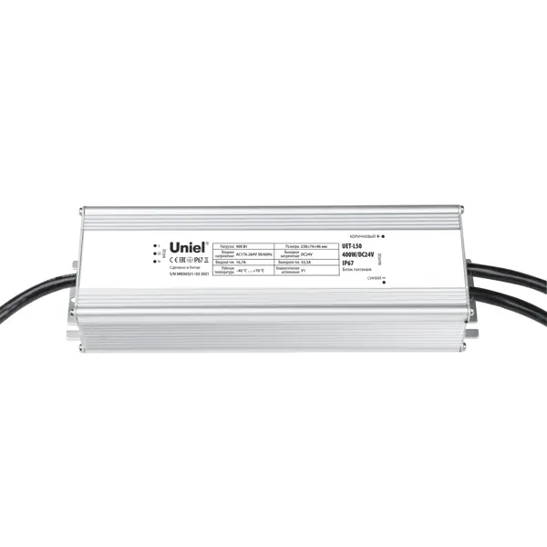 Блок питания влагозащищенный Uniel для прожектора L52 24 В 400 Вт IP67 блок питания psi001 12в 150вт ip67 020207