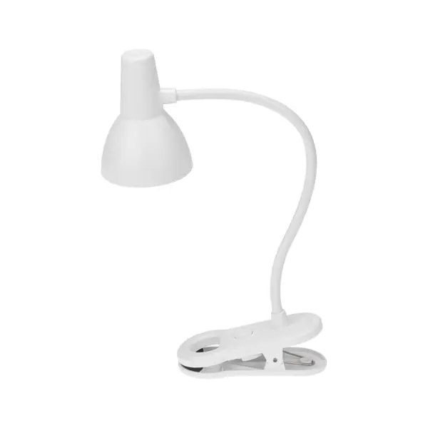 Настольная лампа светодиодная на прищепке Rexant «Клик» холодный белый свет цвет белый