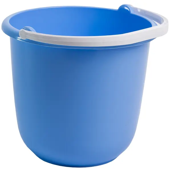 фото Ведро круглое бриг пластик 10 л цвет синий без бренда