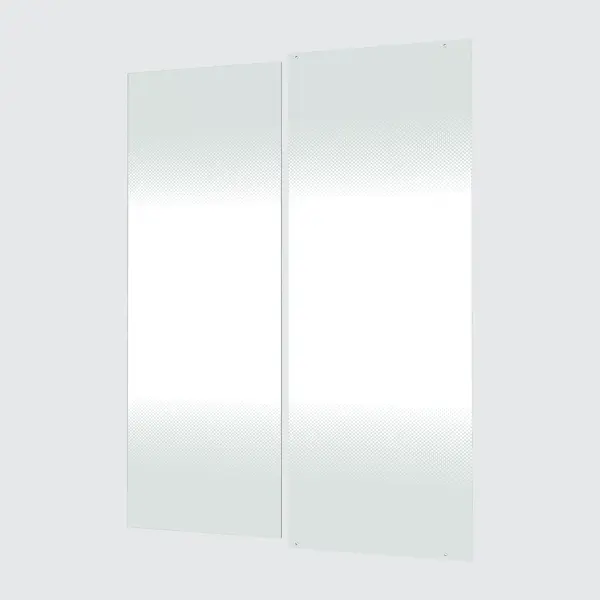 фото Комплект стекол для раздвижной душевой двери sensea easy 140 см стекло с шелкографией, цвет профиля на выбор