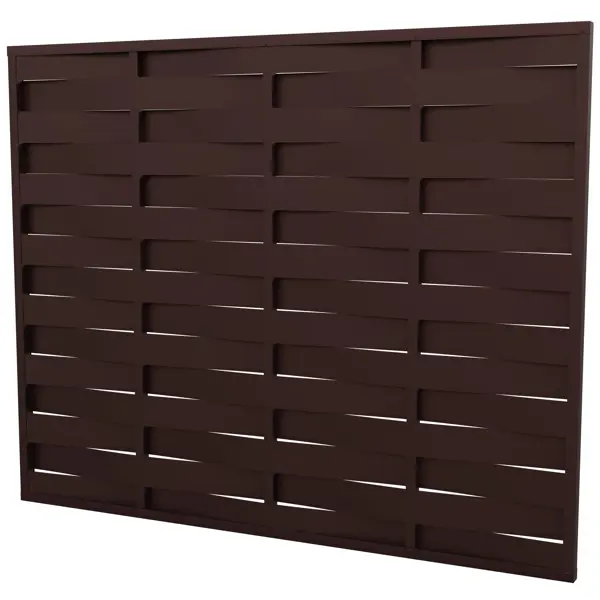 Забор-жалюзи Утес 2x2.5 м цвет коричневый 8017