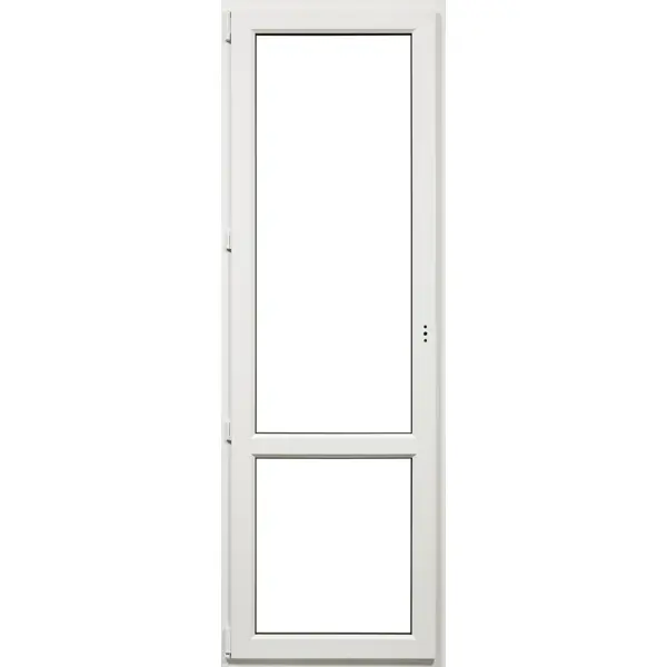 Балконная дверь ПВХ VEKA 2100x700 мм (ВхШ) левая однокамерный стеклопакет белый (с двух сторон) окно пластиковое пвх veka одностворчатое 1170x600 мм вxш правое поворотно откидное двуxкамерный стеклопакет белый белый