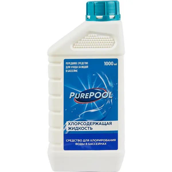 Средство PurePool для хлорирования воды в бассейне 1л средство purepool для понижения кислотности воды в бассейне 1л