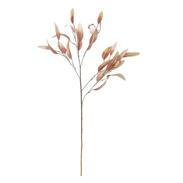 Искусственная ветка Листья 91.5 см полиэстер цвет розовый