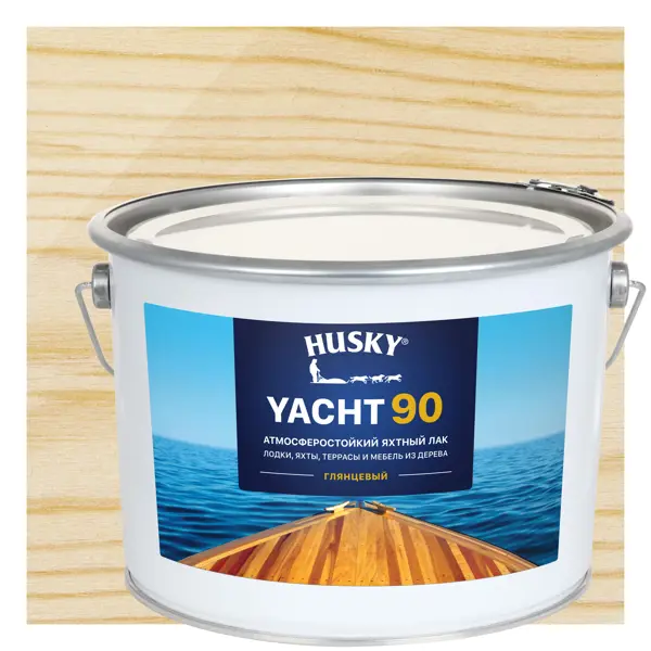 Лак яхтный Husky Yacht 90 9 л глянцевый лак яхтный lacquer yacht 0 9 л глянцевый