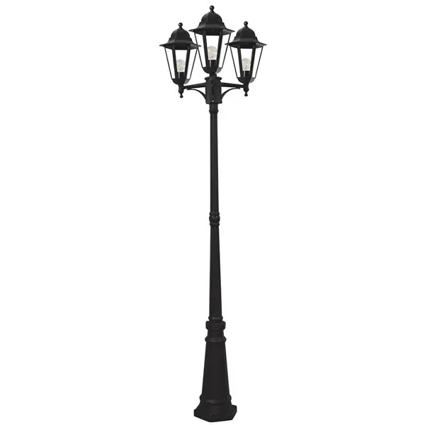 Светильник уличный под лампу Feron PL6215 230 В E27 220 см цвет черный светильник уличный под лампу feron pl6215 230 в e27 220 см