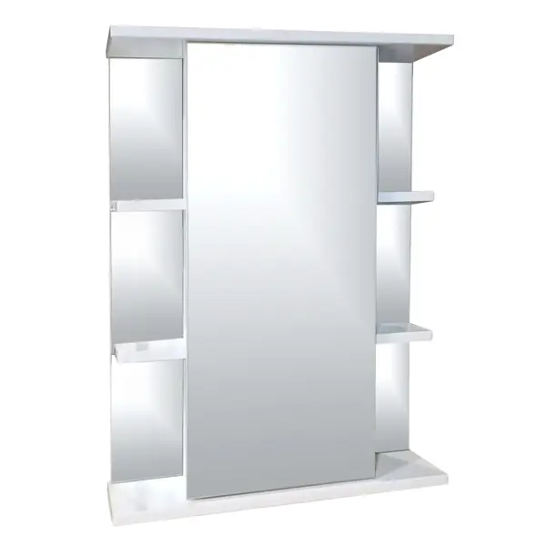 Шкаф зеркальный подвесной Орландо 55x72 см цвет белый кронштейн для полок larvij 33 4 см белый