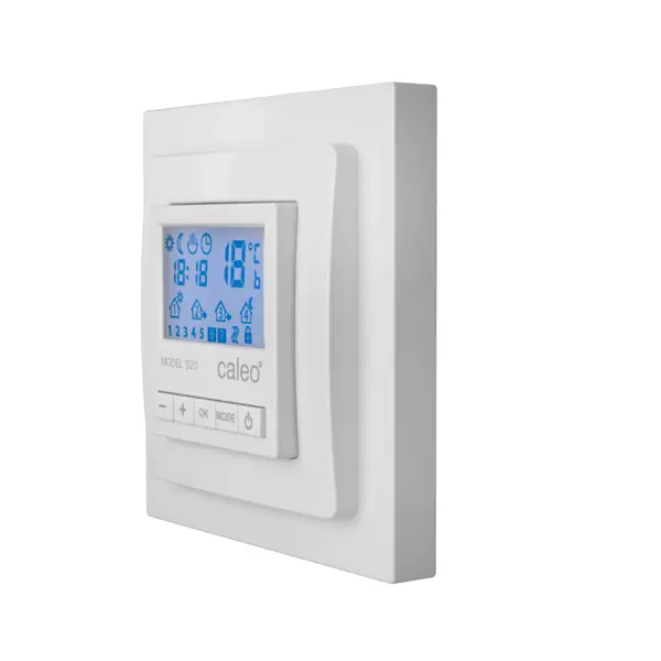 фото Терморегулятор для теплого пола caleo 920 электронный программируемый цвет белый