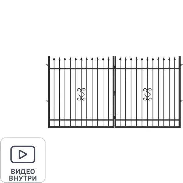 Ворота Октавия 3.6х1.9 м с регулируемыми петлями ворота венера 3 6х1 9 м без штакетника