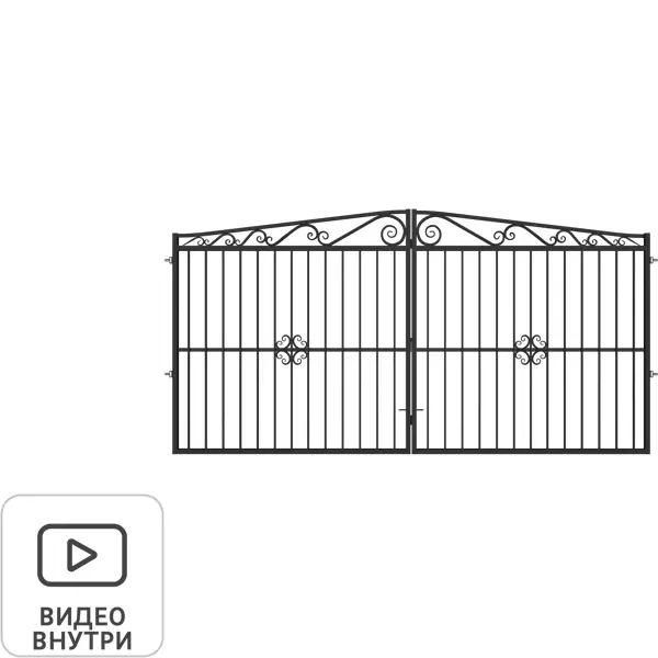 Ворота Версаль 4.0x2.0 м с регулируемыми петлями