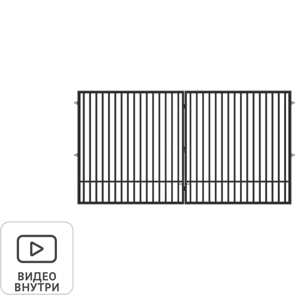 Ворота распашные Гарант 4.0x2.08 м ворота аврора 3 6х2 0 м с регулируемыми петлями