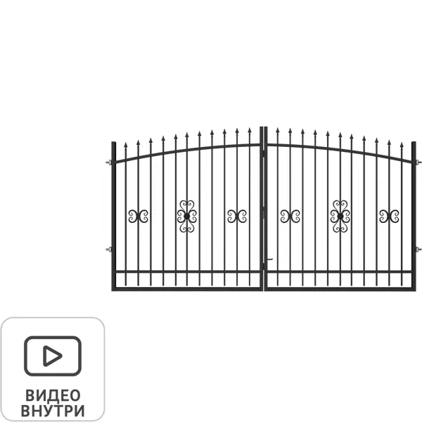 Ворота Адель 3.6х1.9м с фурнитурой ворота венера 3 6х1 9 м без штакетника