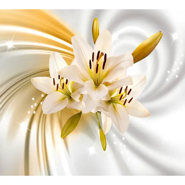 Фотообои флизелиновые DeliceDecor И 950 Золотая орхидея 300х270см в Твери –купить по низкой цене в интернет-магазине Леруа Мерлен
