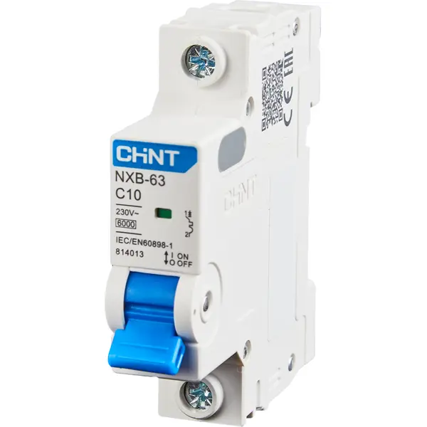 Автоматический выключатель Chint NXB-63 1P C10 А 6 кА выключатель автоматический chint nxb 63s 2п с 50 а 4 5 ка