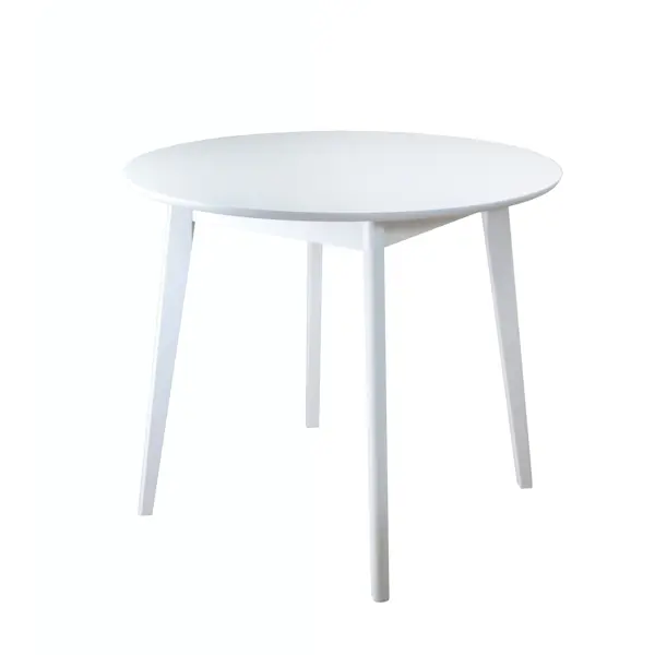 Стол кухонный Скандинавия круглый МДФ 90x90x75 см цвет белый