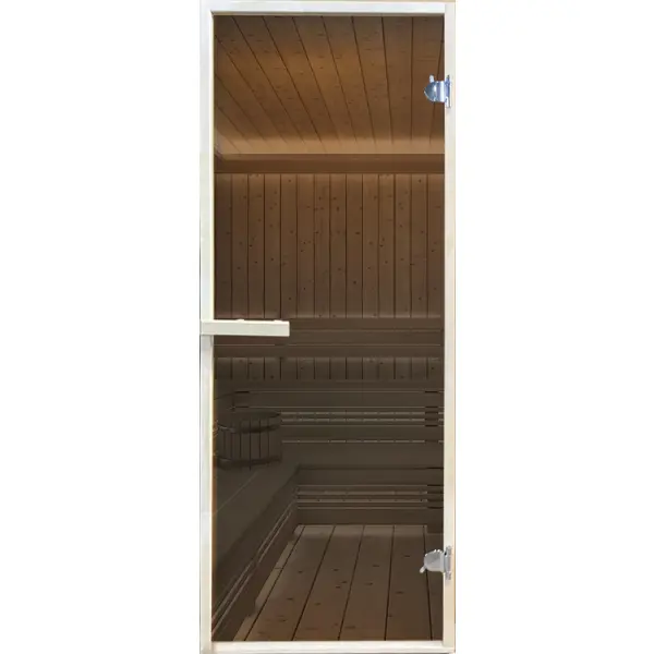 Дверь для сауны с магнитным замком 1890x690 мм бронза правая стеклянная дверь везувий