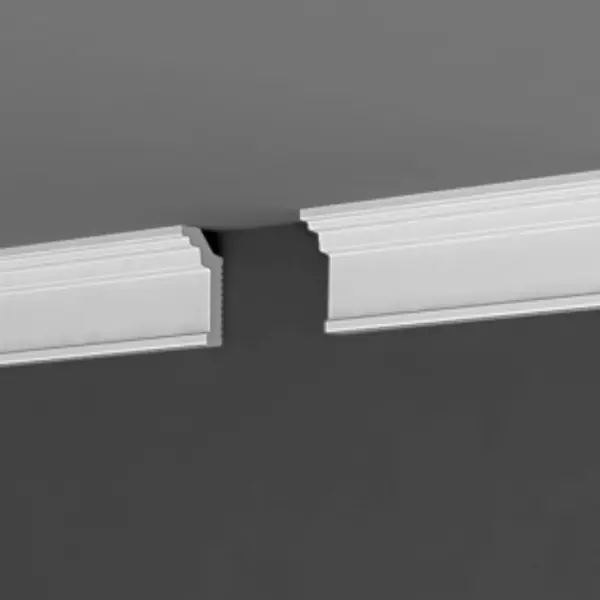 Плинтус потолочный полистирол для натяжного потолка под светодиодную ленту Де-Багет П13 25/50 белый 25x50x2000 мм