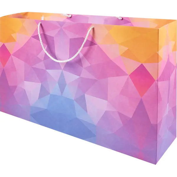 Пакет подарочный Яркие краски 55x37 см цвет розовый