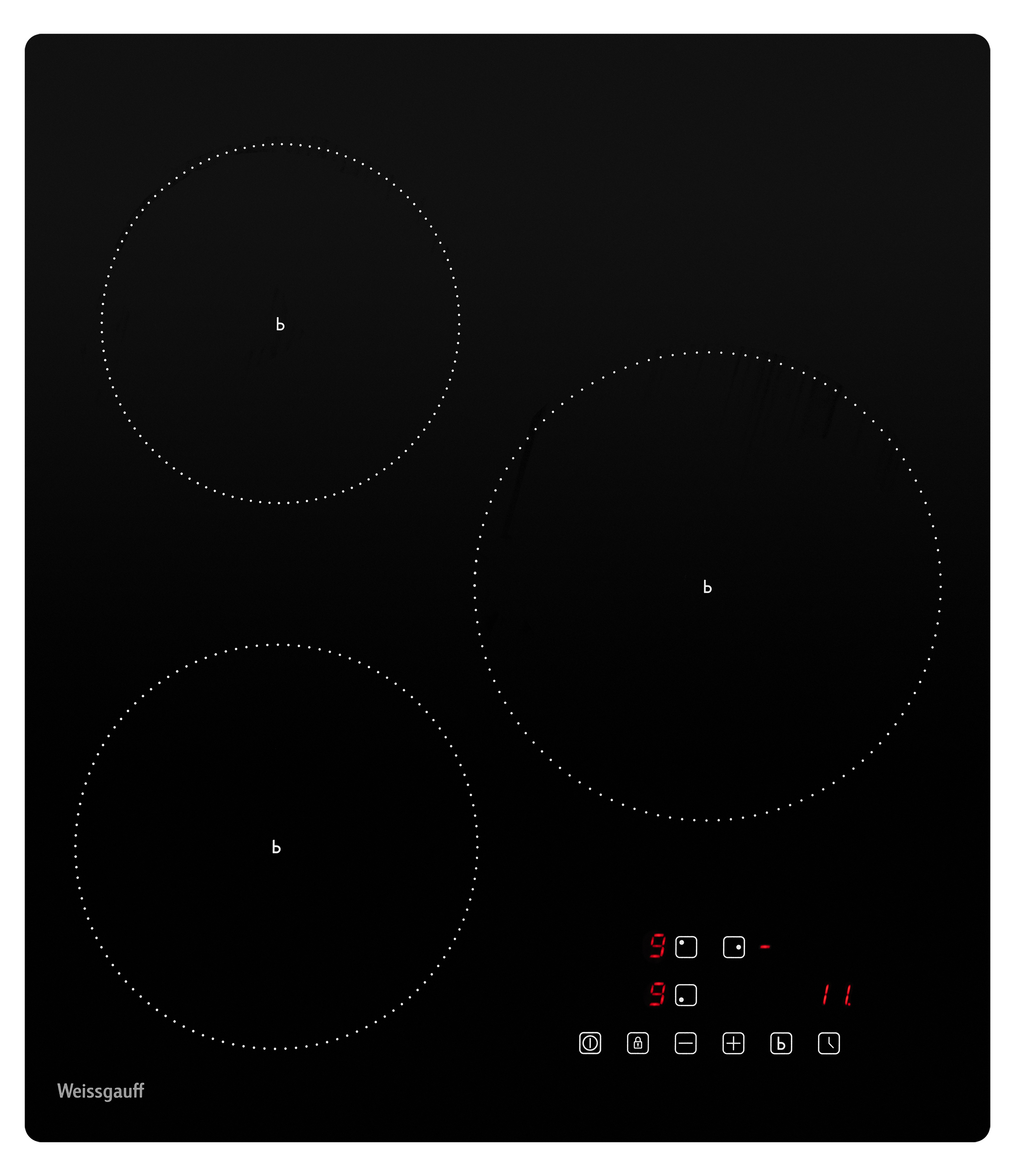 Индукционная варочная панель Weissgauff HI 430 BA 45 см 3 конфорки цвет  черный ✳️ купить по цене 17840 ₽/шт. в Москве с доставкой в  интернет-магазине Леруа Мерлен