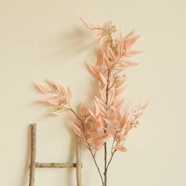Искусственная ветка Бамбук 75 см полиэстер цвет розовый