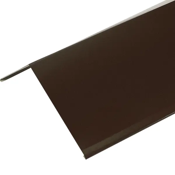 Конек плоский 146x146x2000 мм цвет коричневый конек плоский 150x150x2000 мм оцинкованный