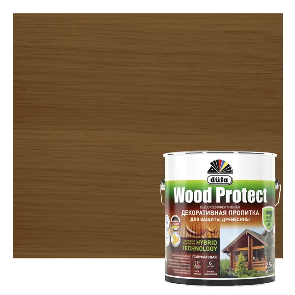 Антисептик Wood Protect цвет тик 10 л пропитка для дерева dufa wood protect полуматовая белая 9 л