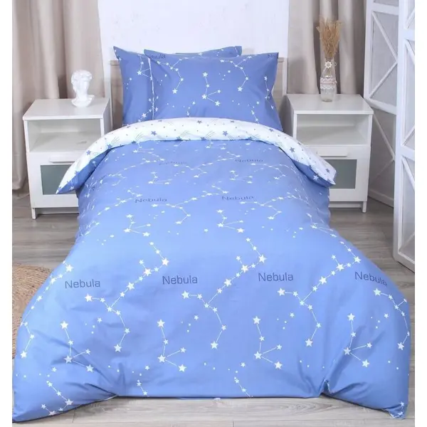 Комплект постельного белья Mona Liza Starry Sky полутораспальный поплин синий комплект постельного белья mona liza astronaut полутораспальный сатин синий