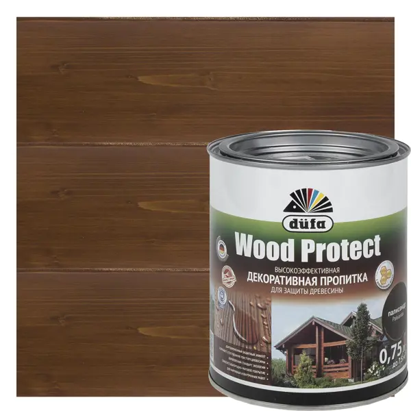 Антисептик Wood Protect цвет палисандр 0.75 л антисептик wood protect прозрачный 10 л