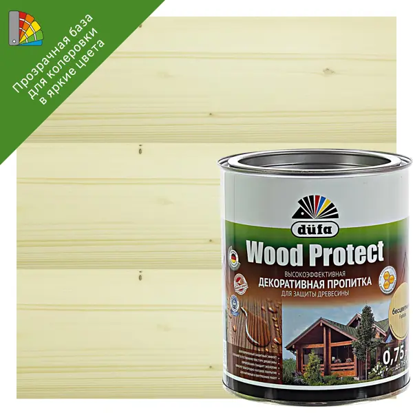 Антисептик Wood Protect прозрачный 0.75 л антисептик wood protect орех 2 5 л