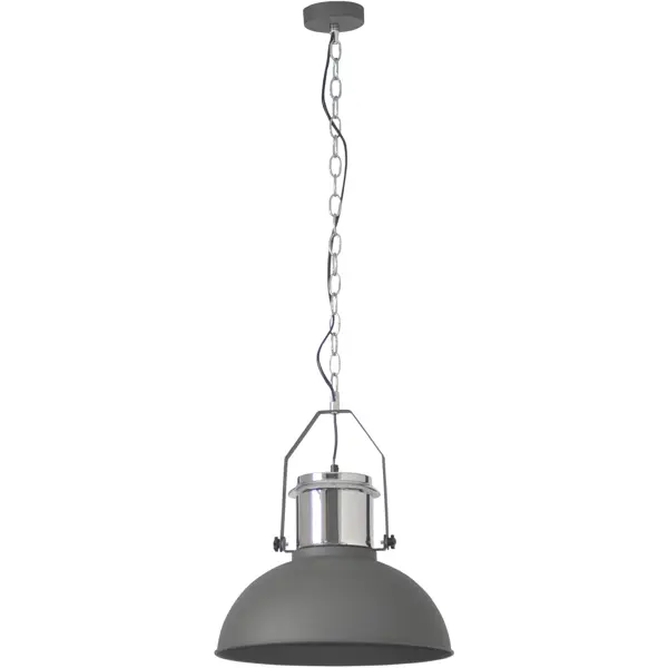 Подвесной светильник Inspire Ted 1xE27x60 Вт 38 см металл серый наконечники заглушки inspire металл 6 см белый 2 шт