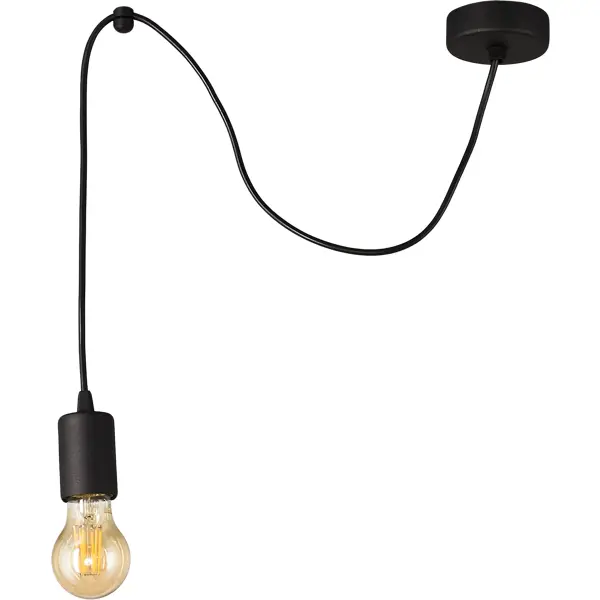 Подвесной светильник Inspire Паук 1 лампа 3м² Е27 цвет черный матовый