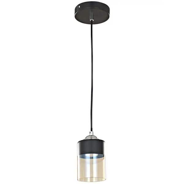 фото Светильник подвесной inspire amber 1 лампа 3 м² цвет черный