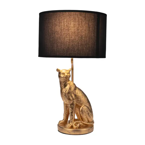 фото Настольная лампа rexant леопард цвет золотой