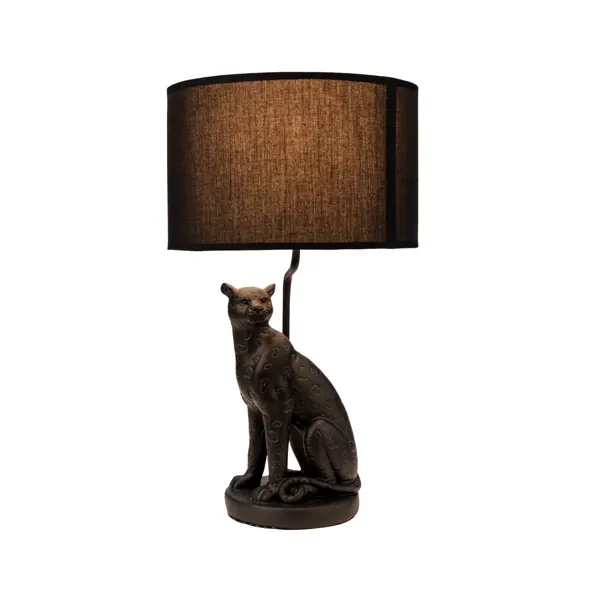 фото Настольная лампа rexant леопард цвет черный