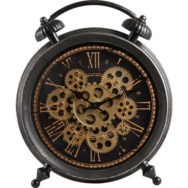 Часы настольные Atmosphera Meca круглые пластик цвет черный бесшумные ø 35.6 см настенные часы atmosphera meca ø57 см