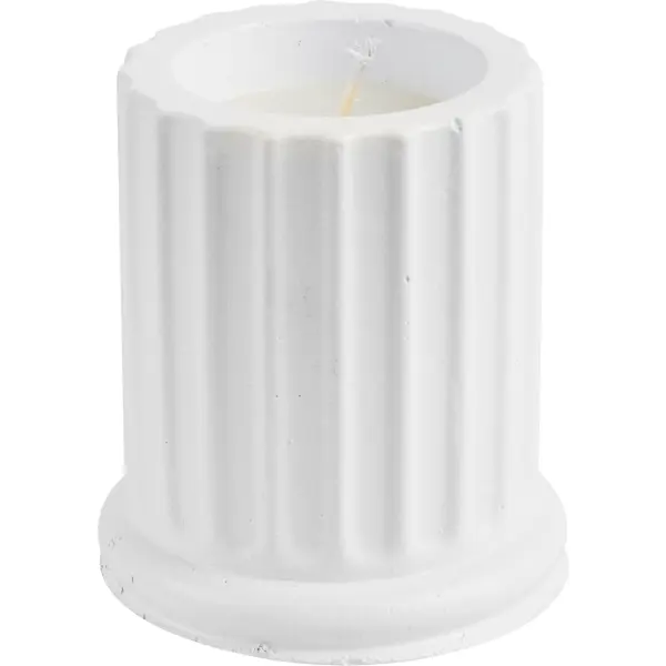 Свеча в гипсе Колонна-2 белая 8 см свеча цилиндр 4х12 см 15 ч белая