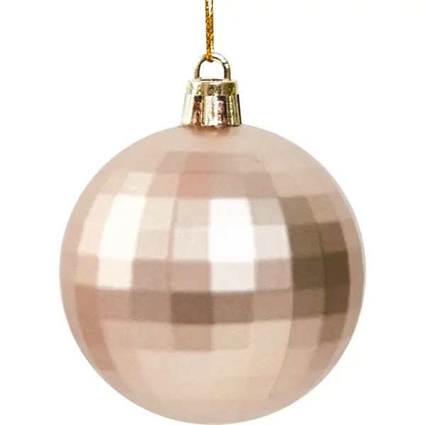 Елочное украшение Шар-диско Christmas ø6 см цвет коричневый елочный шар диско шар ø6 см пластик серебряный