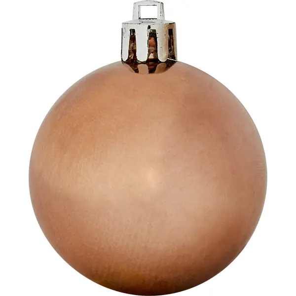 Елочное украшение Шар Christmas ø5 см цвет коричневый елочное украшение шар с розовыми блестками christmas ø8 см розовый