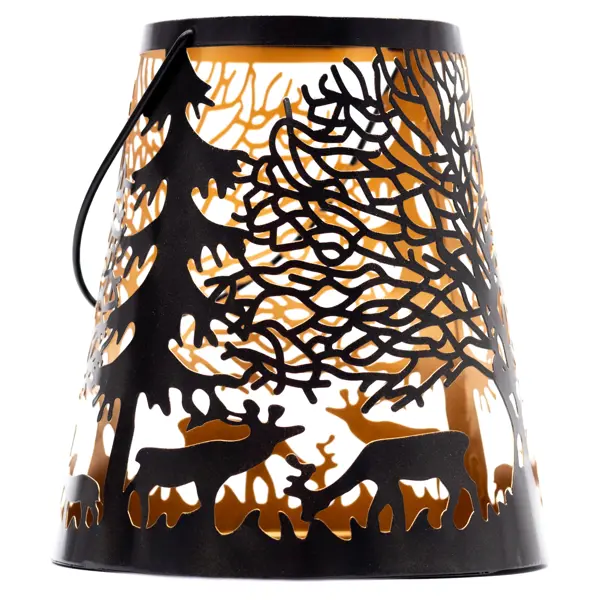 Подсвечник Daya Фонарь металл цвет оранжевый подсвечник дерево на 1 свечу фонарь с узорами на крыше с ящиком беж 46х18х18 см