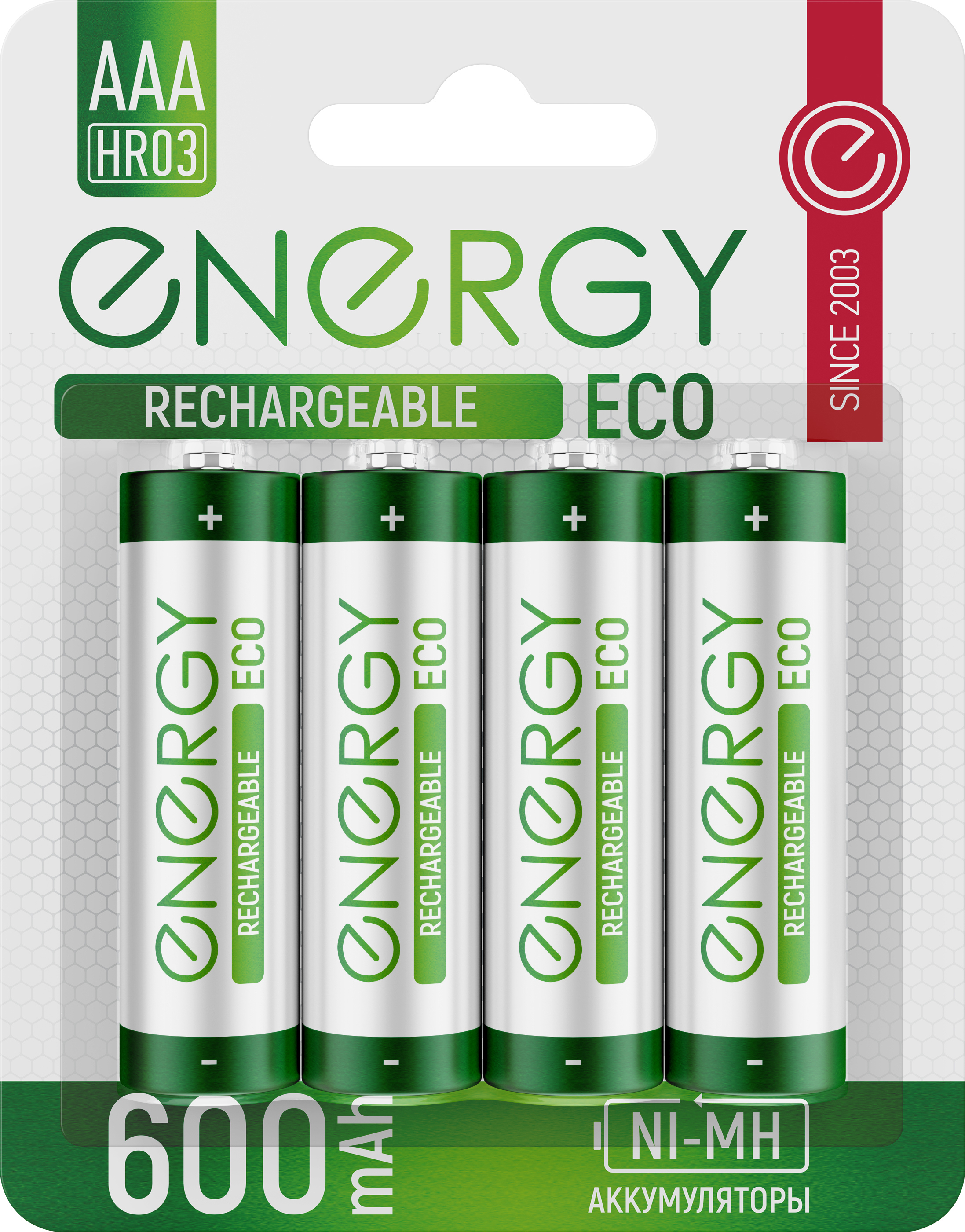 Аккумулятор Energy Eco NIMH-600-HR03/2B (АAА) ✳️ купить по цене 269 ₽/шт. в  Пензе с доставкой в интернет-магазине Леруа Мерлен